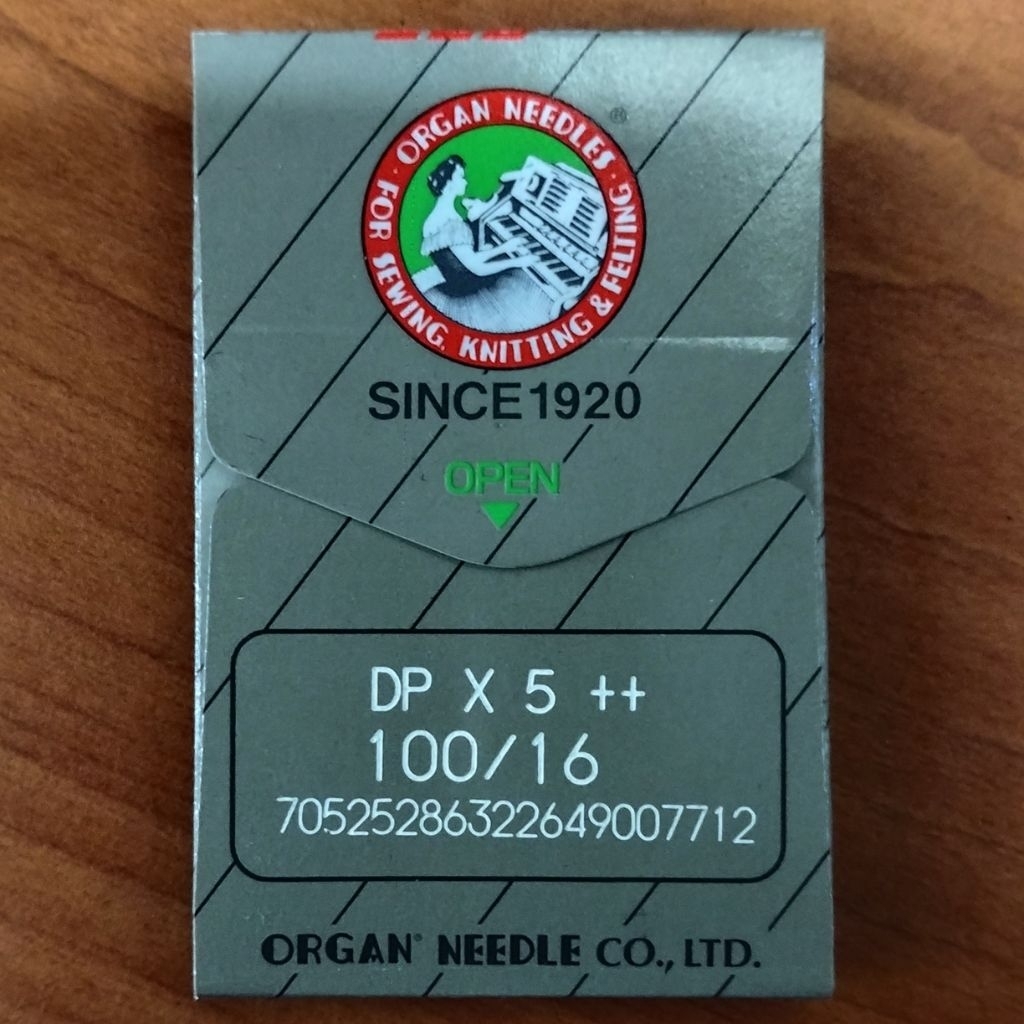 DPx5 100/16 ORGAN jarum mesin jahit high speed lubang kancing DP nomor 16