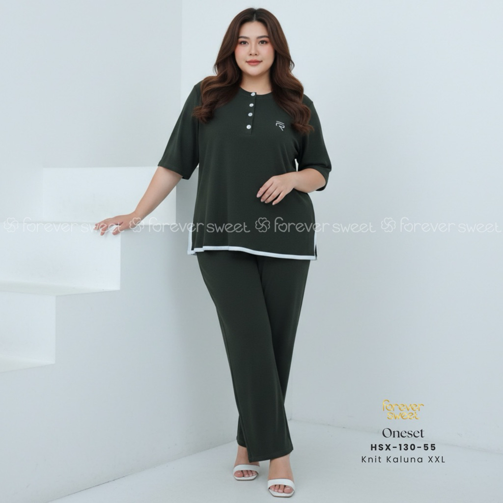 Forever Sweet Oneset Jumbo Knit | Baju Tidur Forever