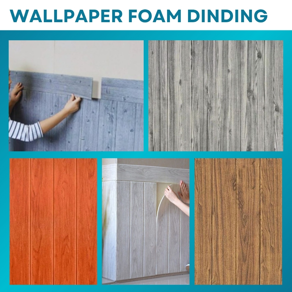 WallFoam 3D Motif Kayu Wall Foam Kayu Foam Dinding 3D Wall Foam Dinding Motif Kayu