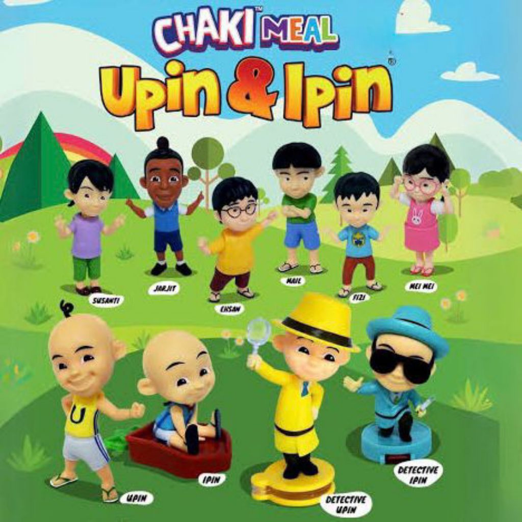 Mainan Upin Ipin Mini Action Figure Chaki Meals KFC ORIGINAL SEGEL