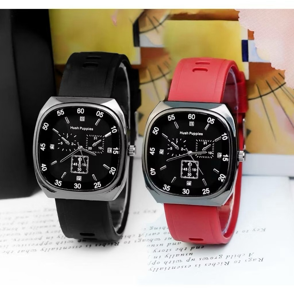 TERLARIS - WBS Jam Tangan Pria Wanita Sport Chrono Korea Fashion Quartz Silikon Rubber Analog Watch