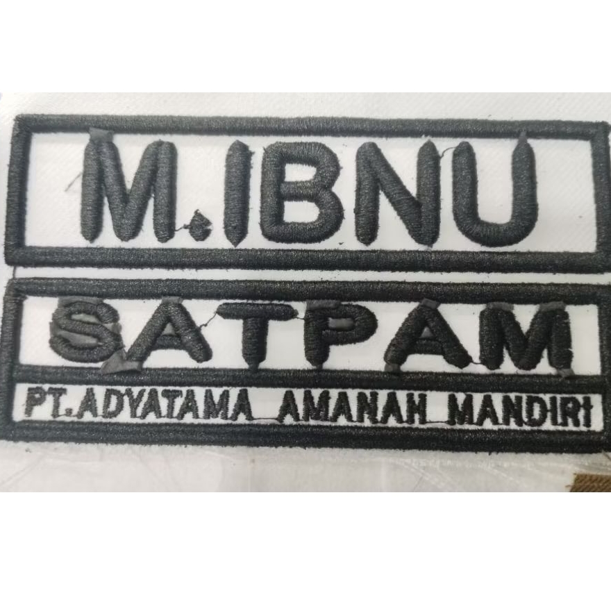 BORDIR NAMA TIMBUL BORDIR NAMA SATPAM TIMBUL