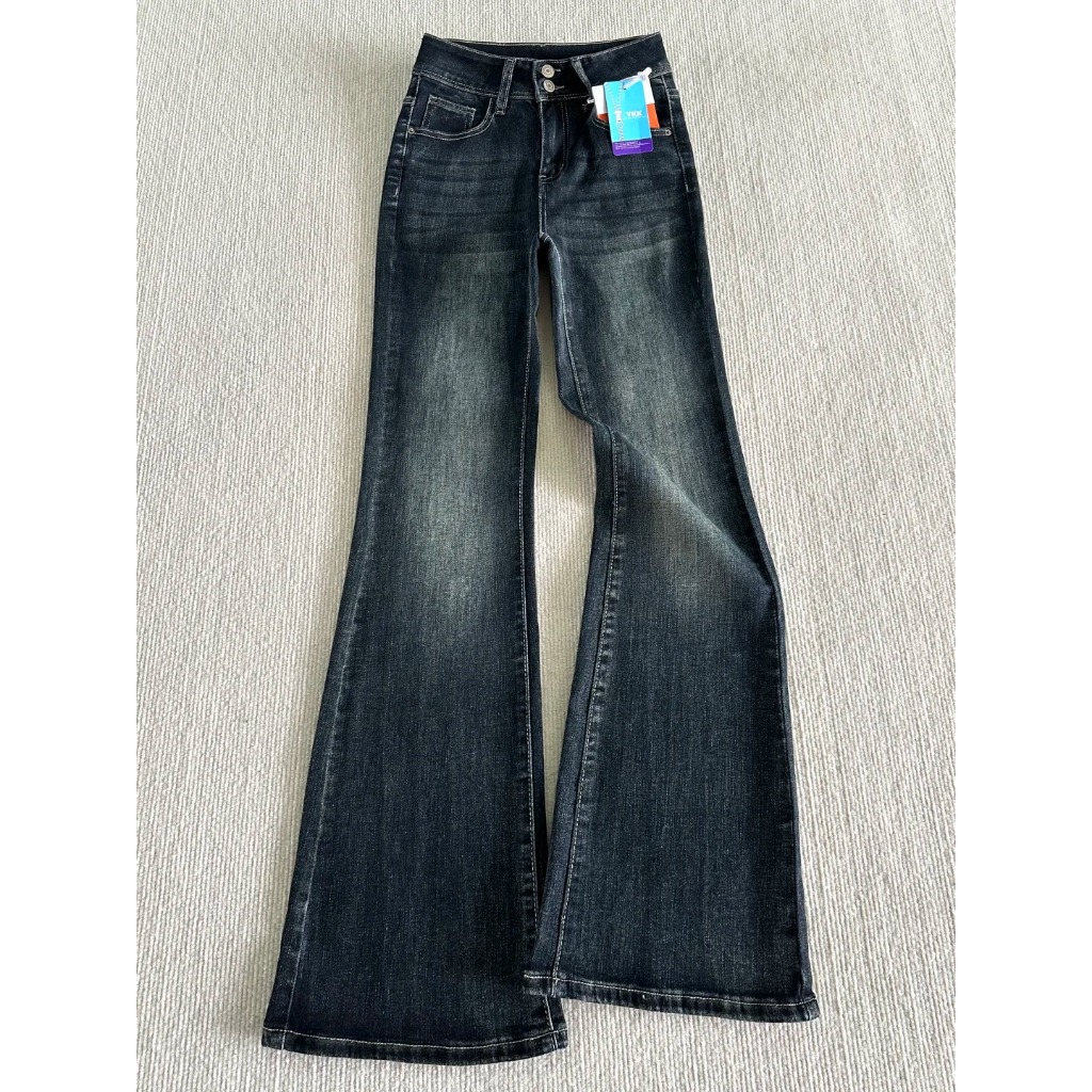 Luck wanita lurus Celana Jeans Wanita Korea HighWaist Jeans