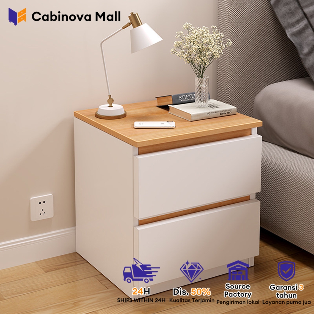 Meja Nakas Lemari Nakas Kecil Meja Kamar Kecil Aesthetic Meja Laci Susun Kayu Meja Sudut Minimalis