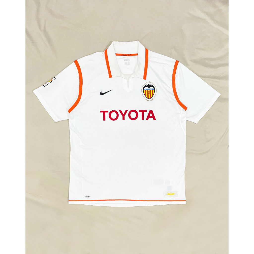 Original Nike Valencia Home Kit 2007 2008 Jersey Bola Vintage