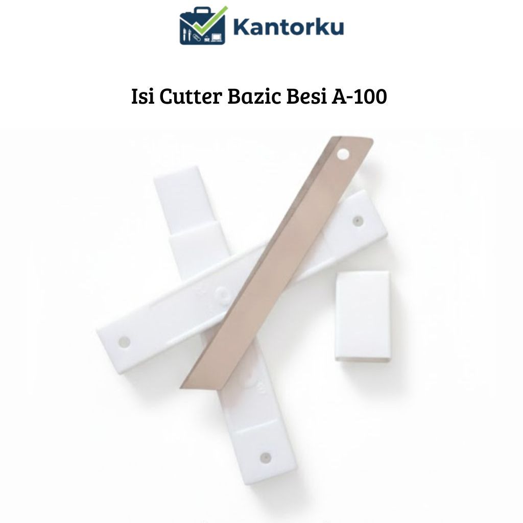 ISI CUTTER BAZIC KECIL REFILL 9MM A100 / PISAU CUTTER BLADE KATER