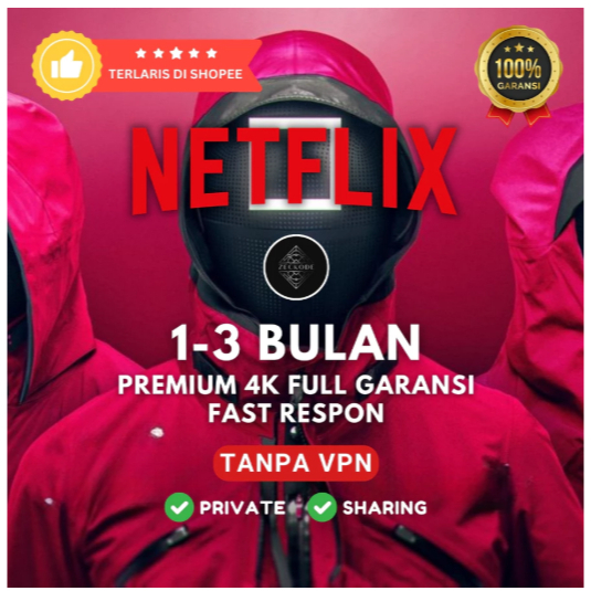 Netflix Langganan 1-2 Bulan - 4K UHD, Legal, Anti Hold, No VPN
