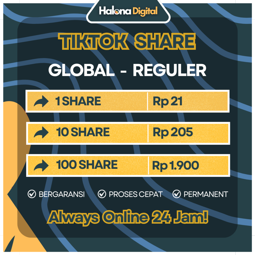 Tiktok Share Proses Cepat share tiktok.fyp - REGULER