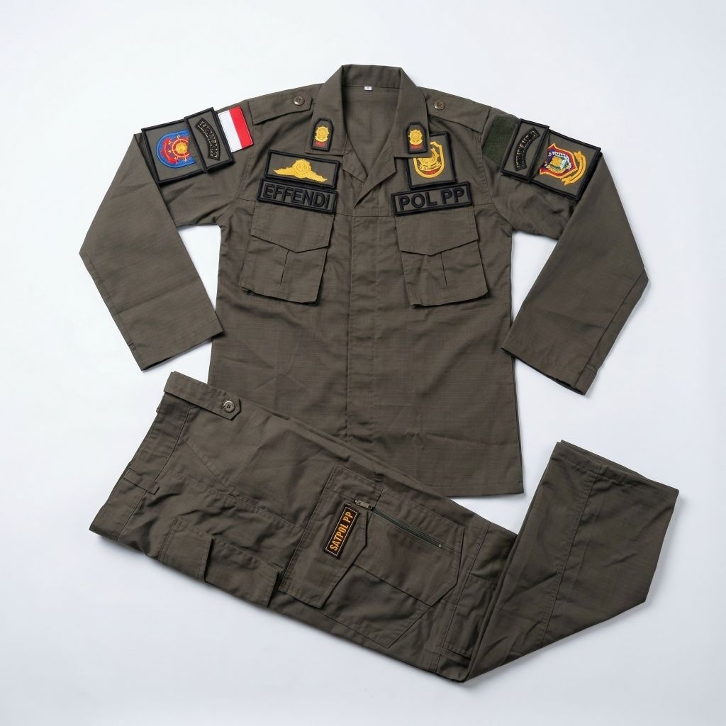 pdl pol pp baju seragam satpol pp model NKRI