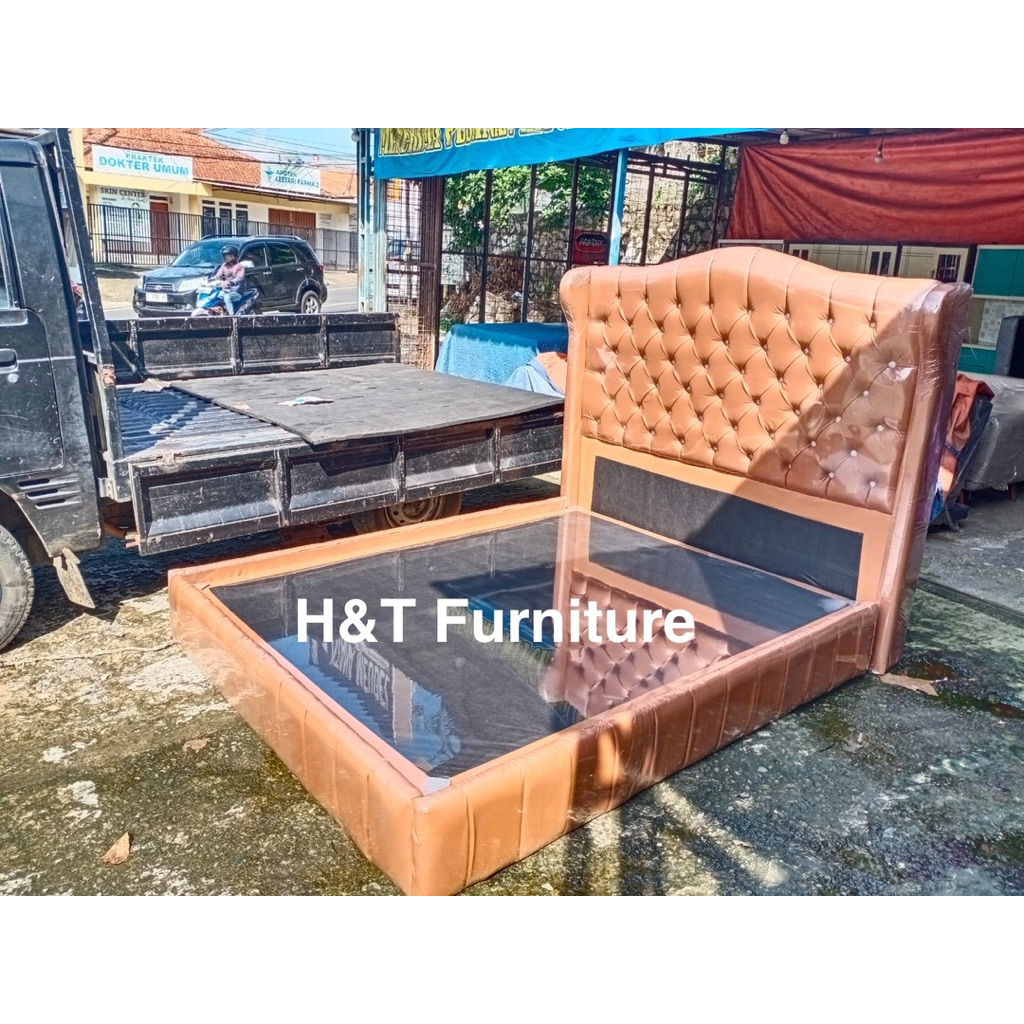 Dipan Tempat Tidur | Satu Set dipan dan sandaran tempat tidur | Dipan jumbo modern | Tempat tidur su