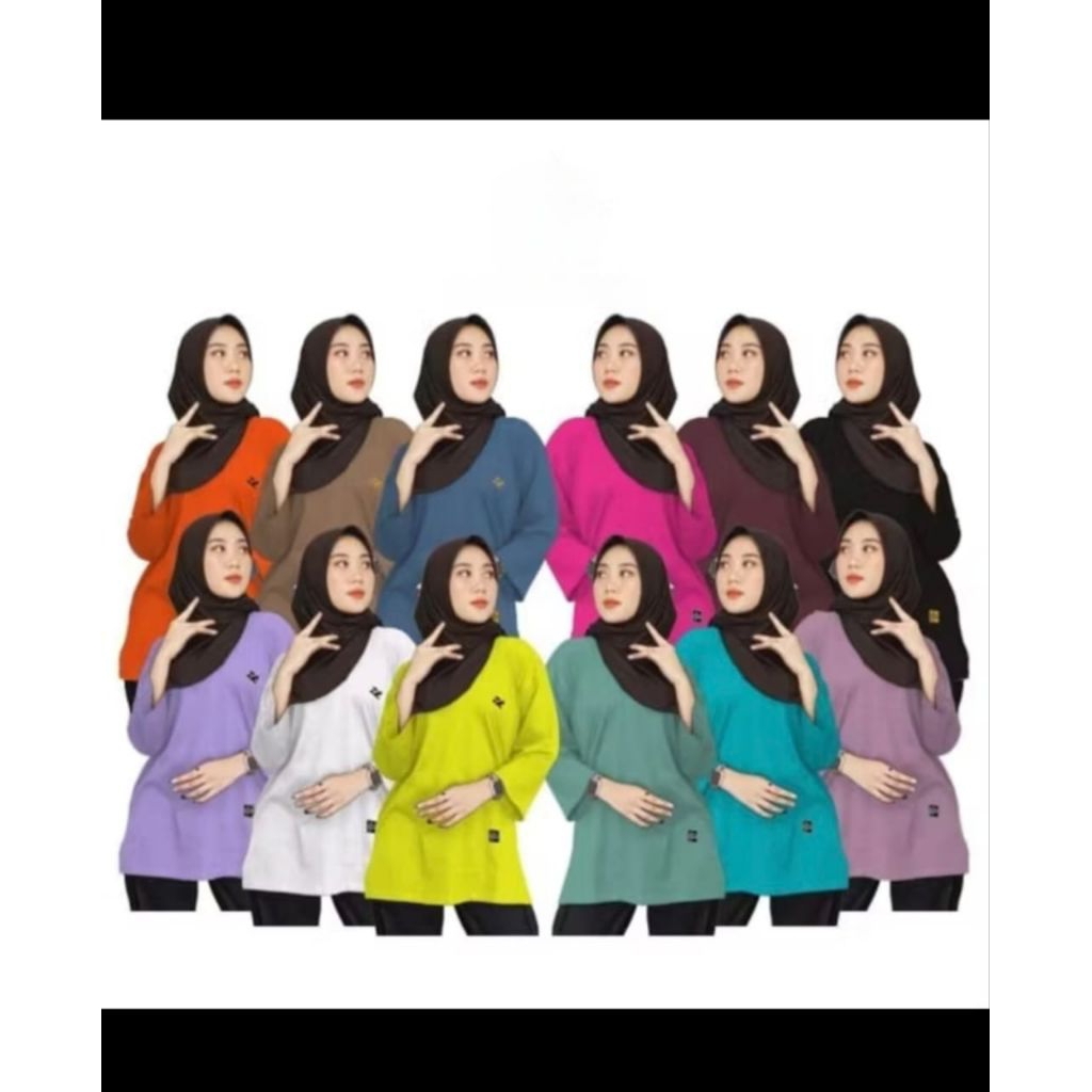 Kaos polos wanita panjang 7/8 Zola zola dan anaya kaos murah