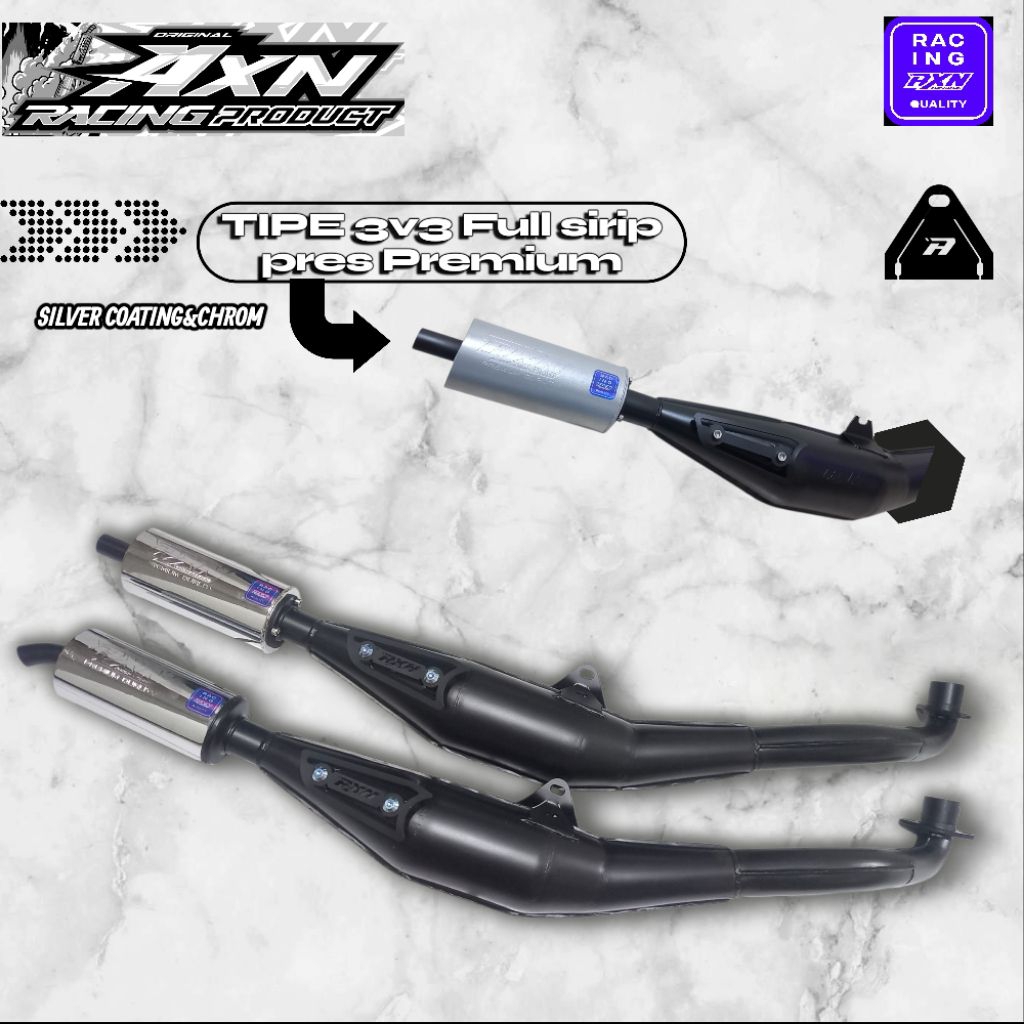 knalpot racing Fiz R.Fiz.Force 1  3v3 full sirip Prepet