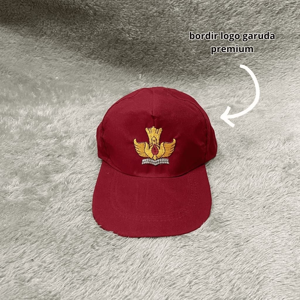 topi sd, topi merah sd, topi sd karet