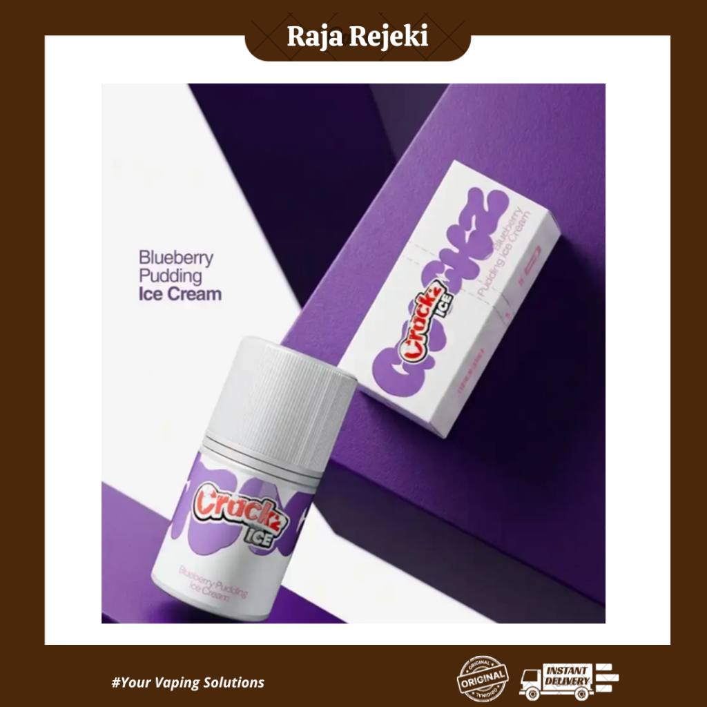 CRACKZ BLUEBERRY PUDDING ICE CREAM FREEBASE 60ML 100% AUTHENTIC