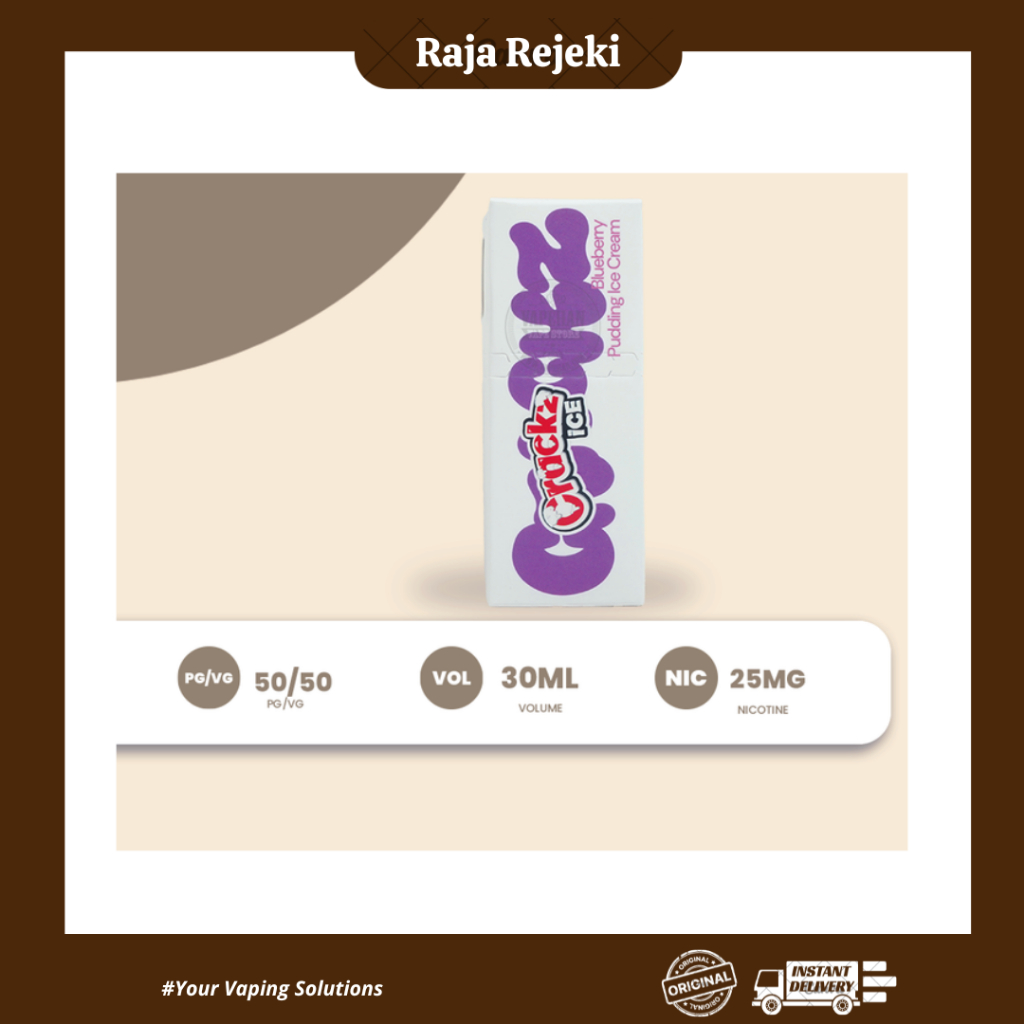 CRACKZ BLUEBERRY PUDIING ICE CREAM SALTNIC SERIES 30ML 100% AUTHENTIC