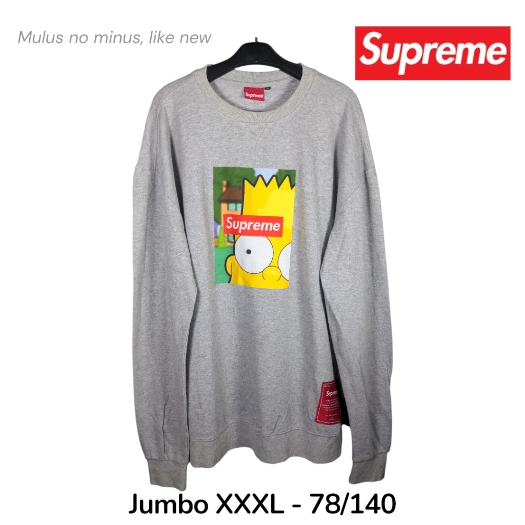 Jumbo Big size CN Crew Neck Sweater SUPREME Sweatshirt Size 3XL XXXL