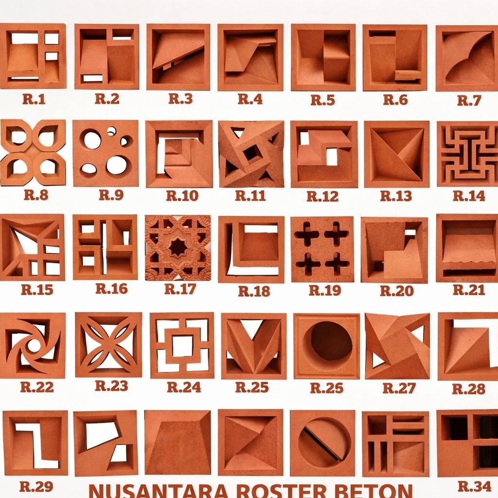 ROSTER BETON | ROSTER MINIMALIS TERAKOTA | ROSTER LUBANG ANGIN VARIAN MOTIF KUALITAS SUPER
