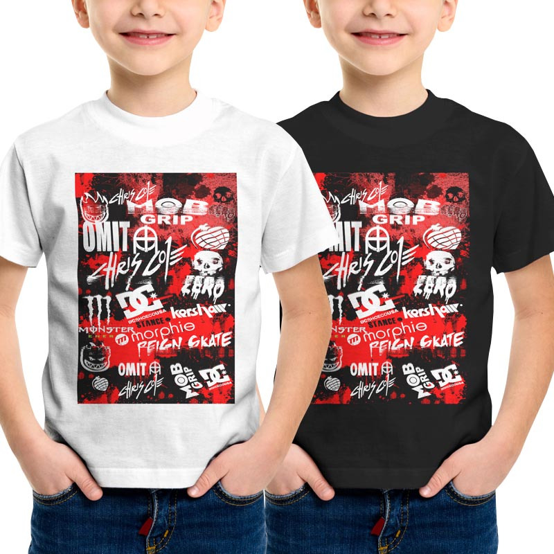Kaos Skateboards DC Shoes Tshirt Anak Casual 100% Cotton Untuk Anak Umur 2 s.d 12 Tahun || Kids T-SH