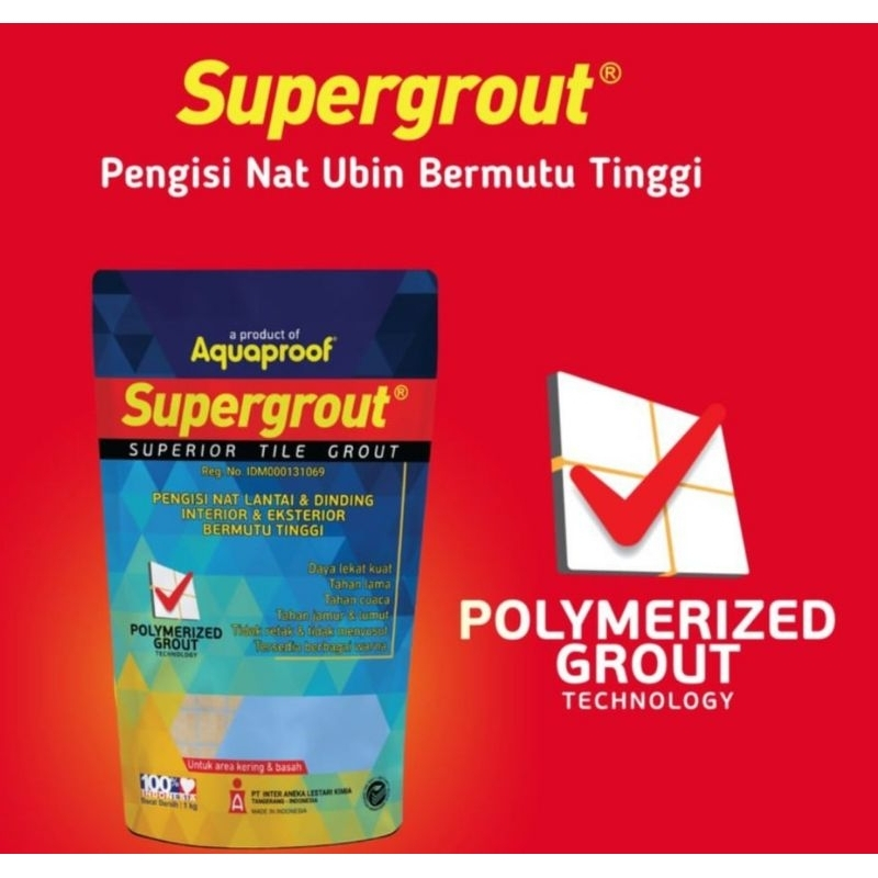 Supergrout Nat Lantai Dinding Nat Keramik Oker Keramik 1kg Aqua Proof Supergrout Nat Serbaguna 1kg