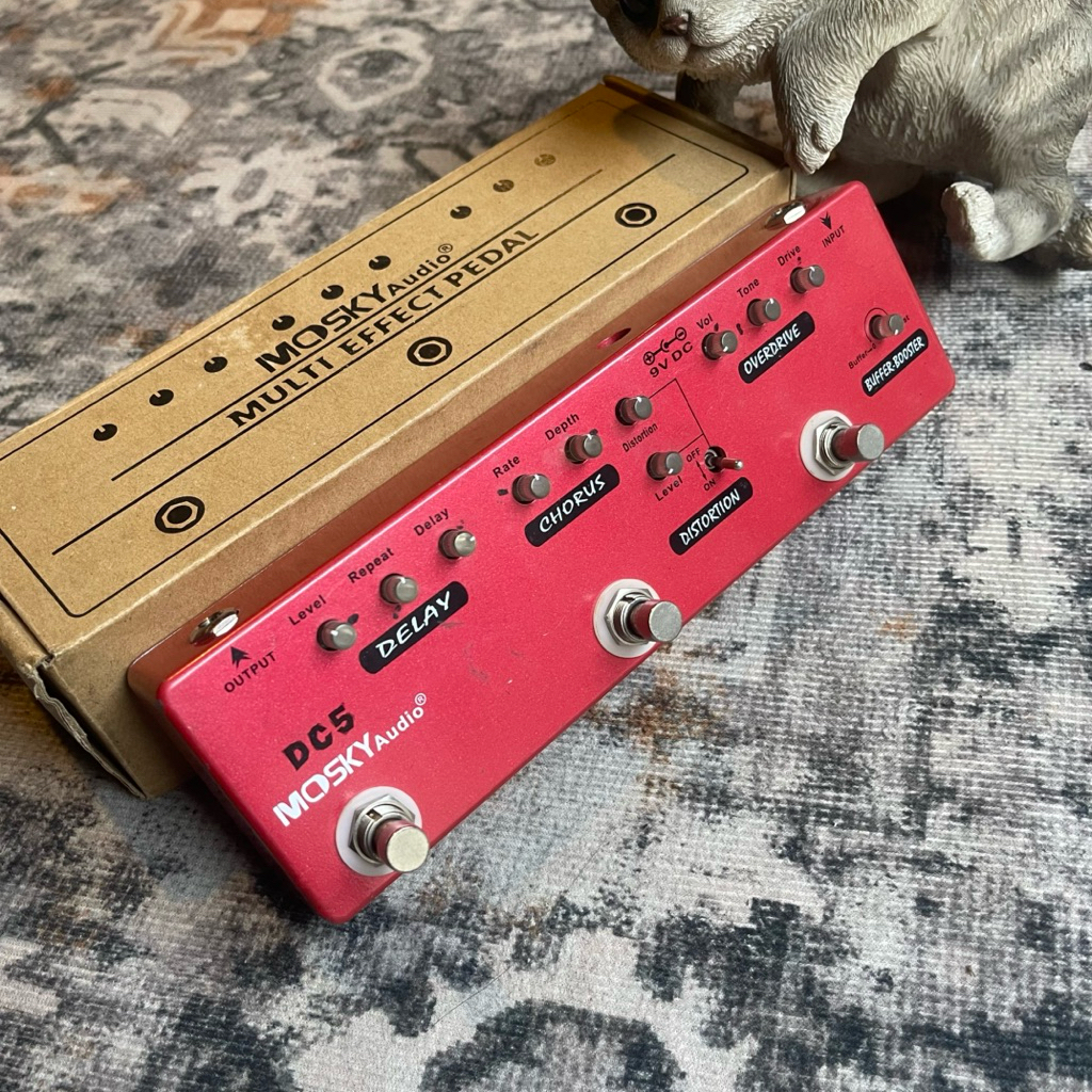 MOSKY DC5 6 in 1 MULTIEFFECT OVERDRIVE, DISTORTION, CHORUS, DELAY, BUFFER PEDAL EFEK GITAR BASD BEKA