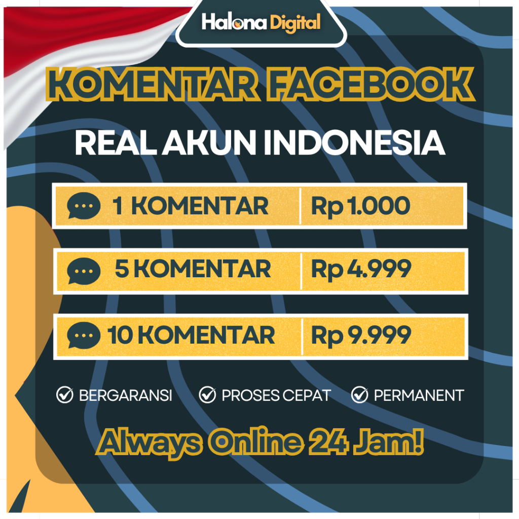 Komentar Facebook Real Akun Indonesia Permanen - Custom Comment - Komentar Murah