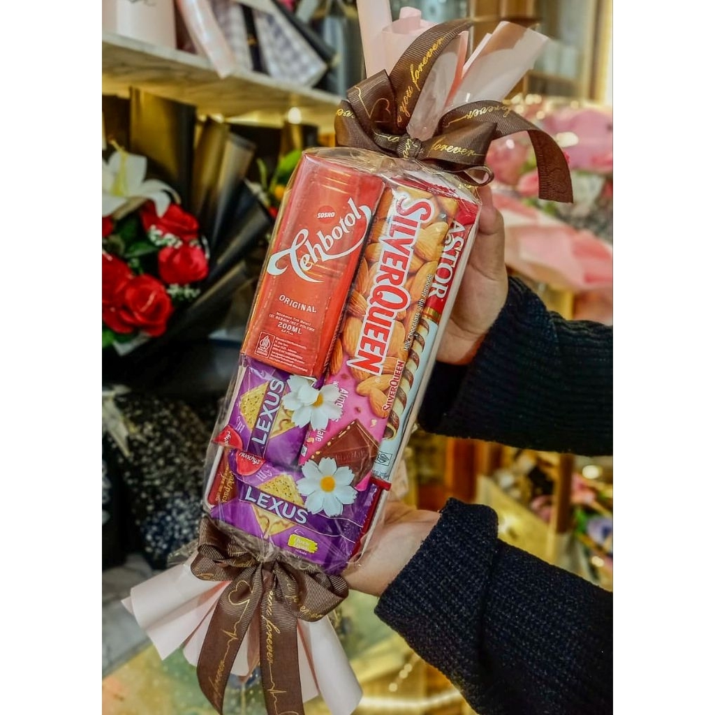 [READY] INSTANT ONLY | Candy Bouquet Snack | Buket Snack - Alfazza Florist Palembang