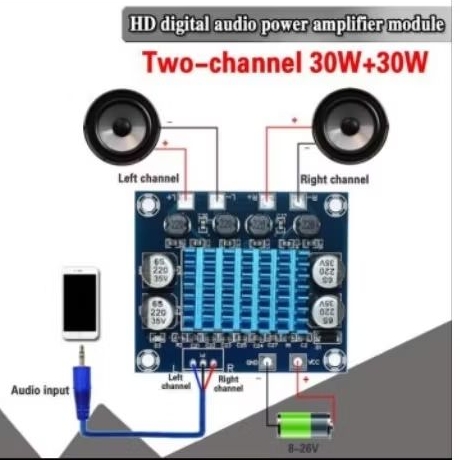 TPA3110 XH-A232 30W Modul Audio Amplifier Class D TPA 3110 Stereo