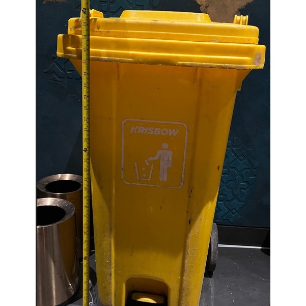 Tempat Sampah Besar Krisbow Kuning dan Hijau 2pcs