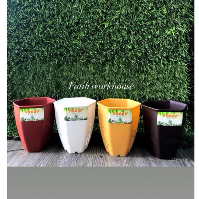 Pot yogap segi 6 - Pot yogap segi enam - pot bunga - pot plastik