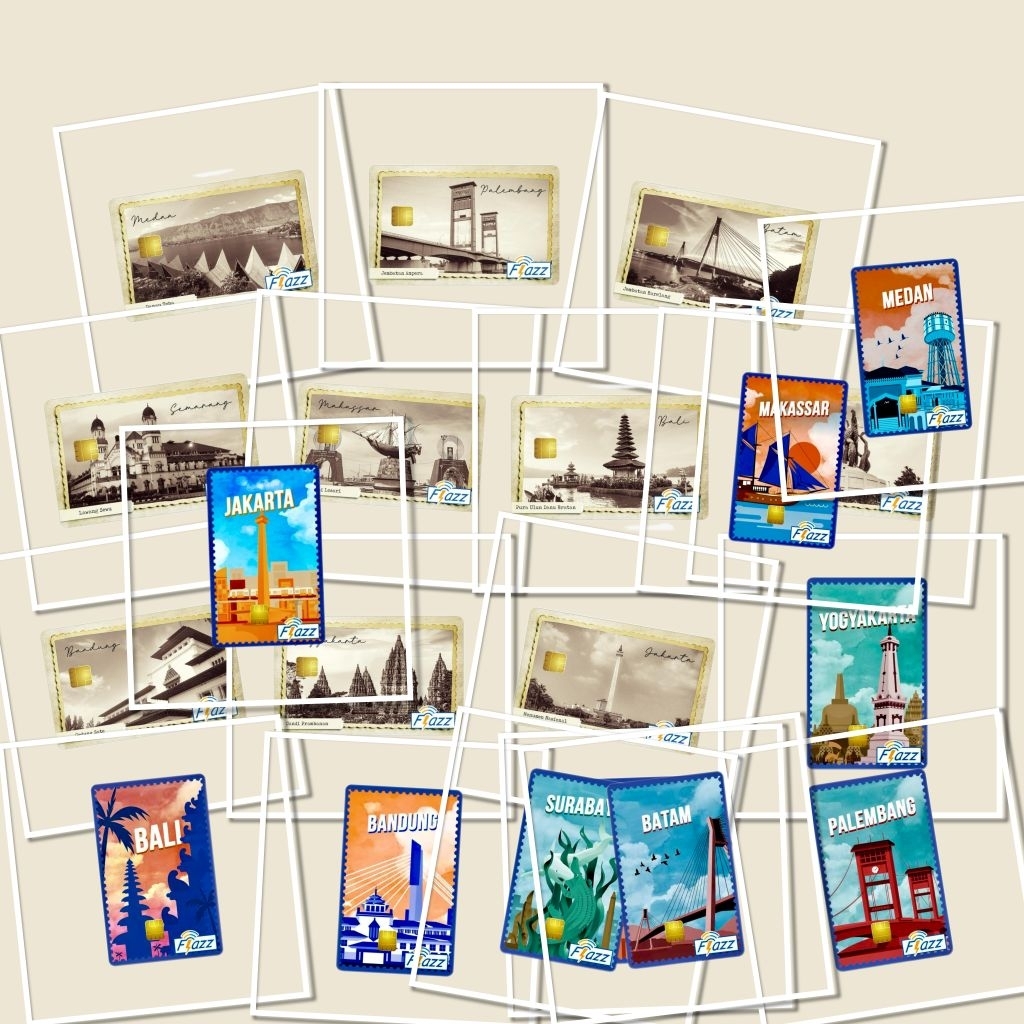 Jual Kartu Flazz BCA Limited Edition Big City (Kota) and City Vintage Indonesia Original Officially 