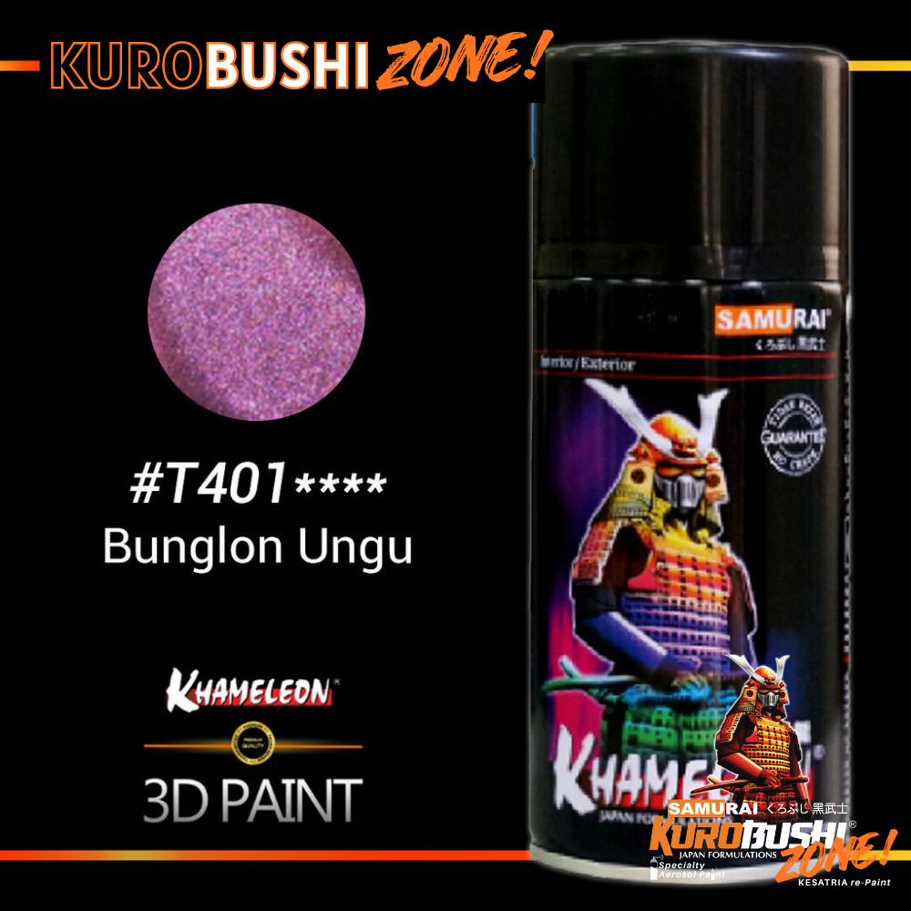 SAMURAI KUROBUSHI WARNA KHAMELEON PURPLE T401**** / WARNA UNGU BUNGLON 300ML