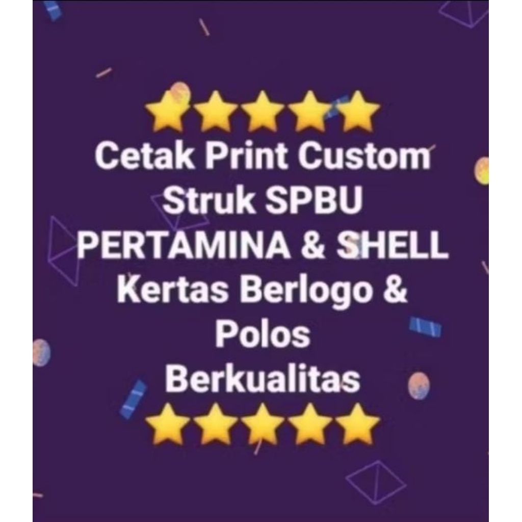 Print Cetak Custom Struk Nota Bon SPBU Pertamina & Shell Kertas Berlogo & Polos Berkualitas