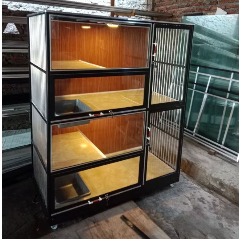 kandang kucing alumunium 2 kamar