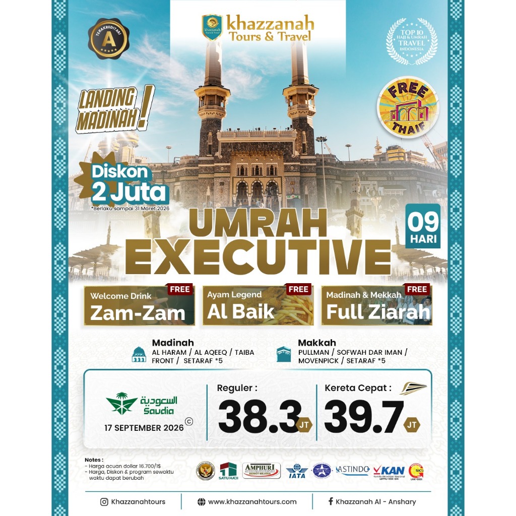 UMROH EXECUTIVE ACP GROUP TOUR TRAVEL by KHAZZANAH