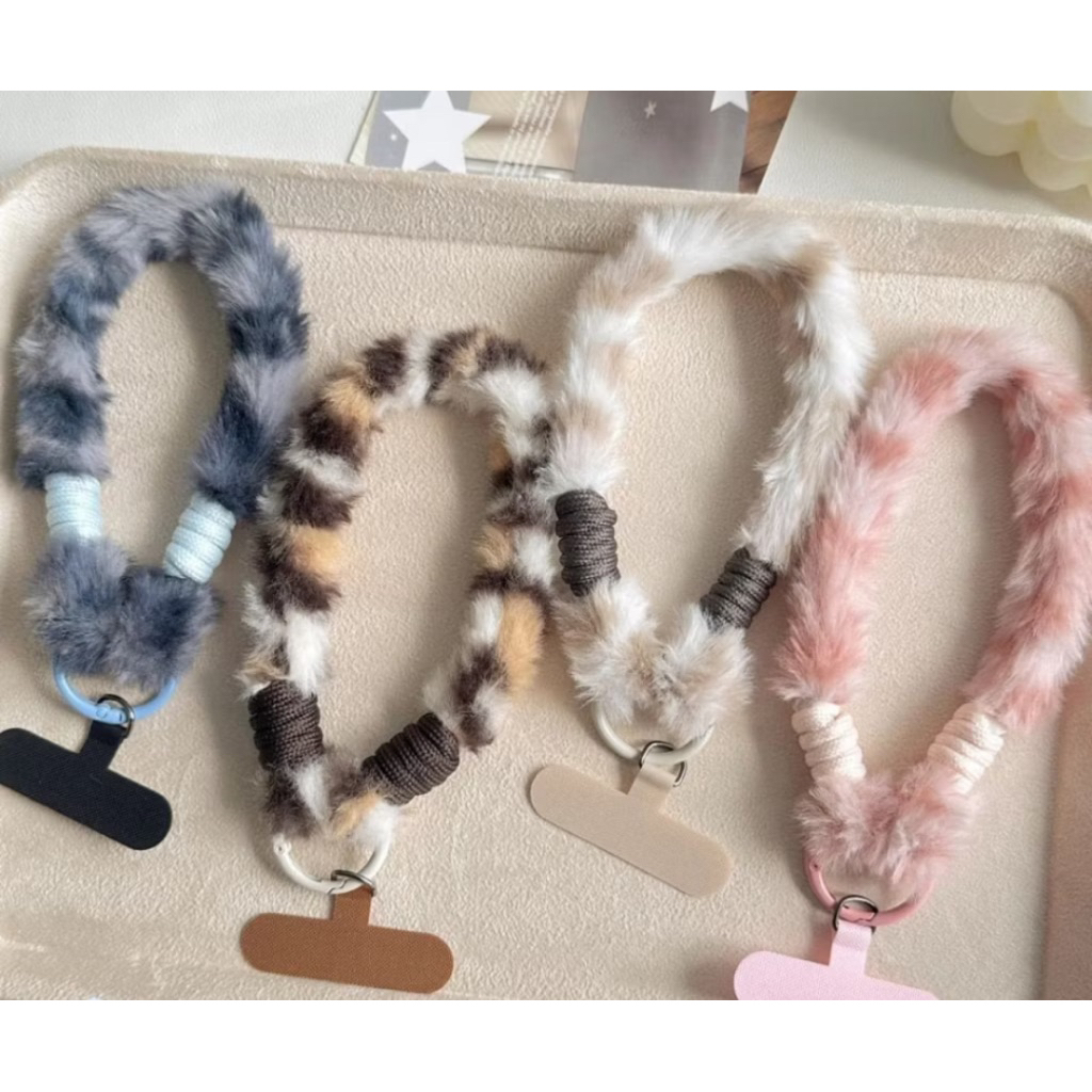 CASECARE Gantungan Kunci Gantungan Hp Aesthetic Korea Style tali gantungan hp bulu | strap hp | gant