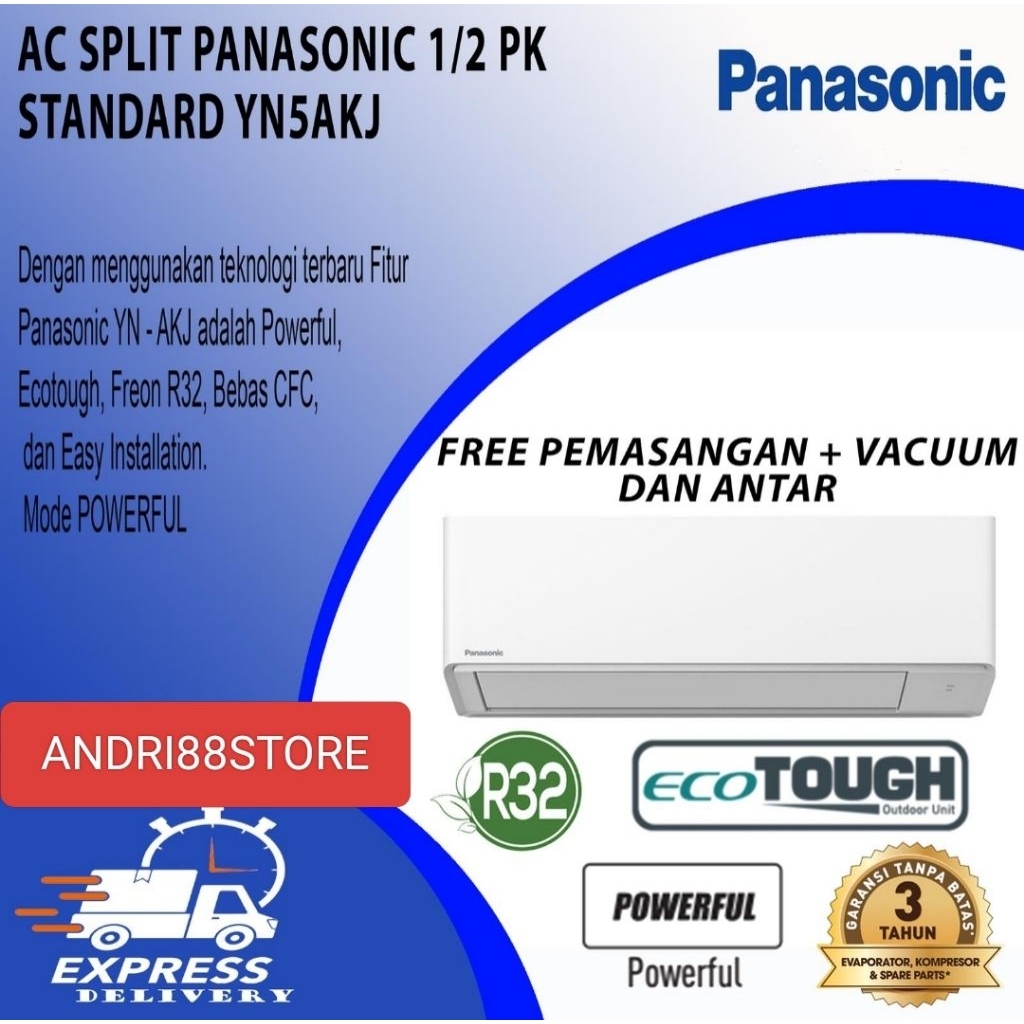 AC PANASONIC 1/2 PK YN5AKJ + PASANG