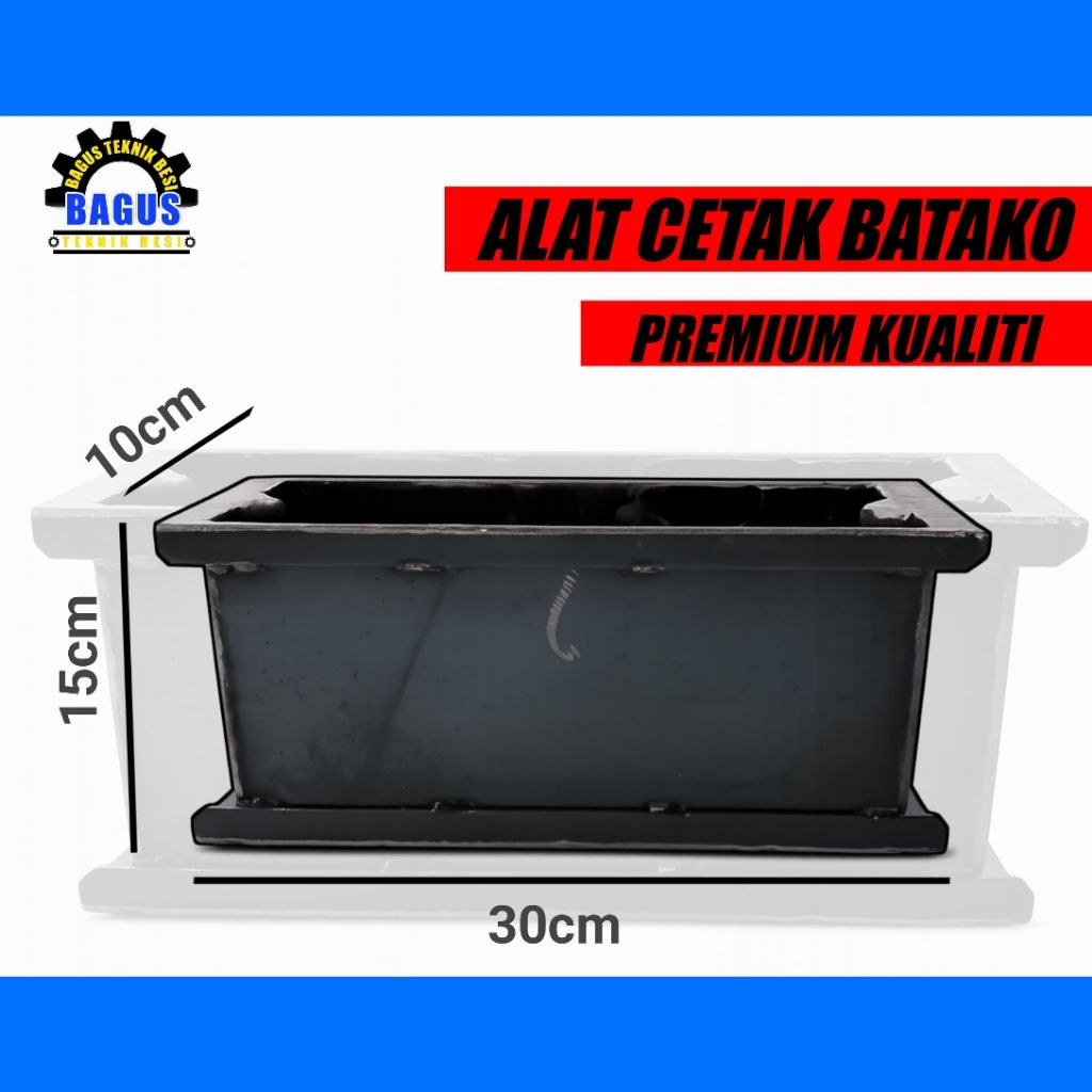 (TERLARIS)CETAKAN BATAKO BAHAN PLAT 3 mm TEBAL,DENGAN UKURAN 30*15*10
