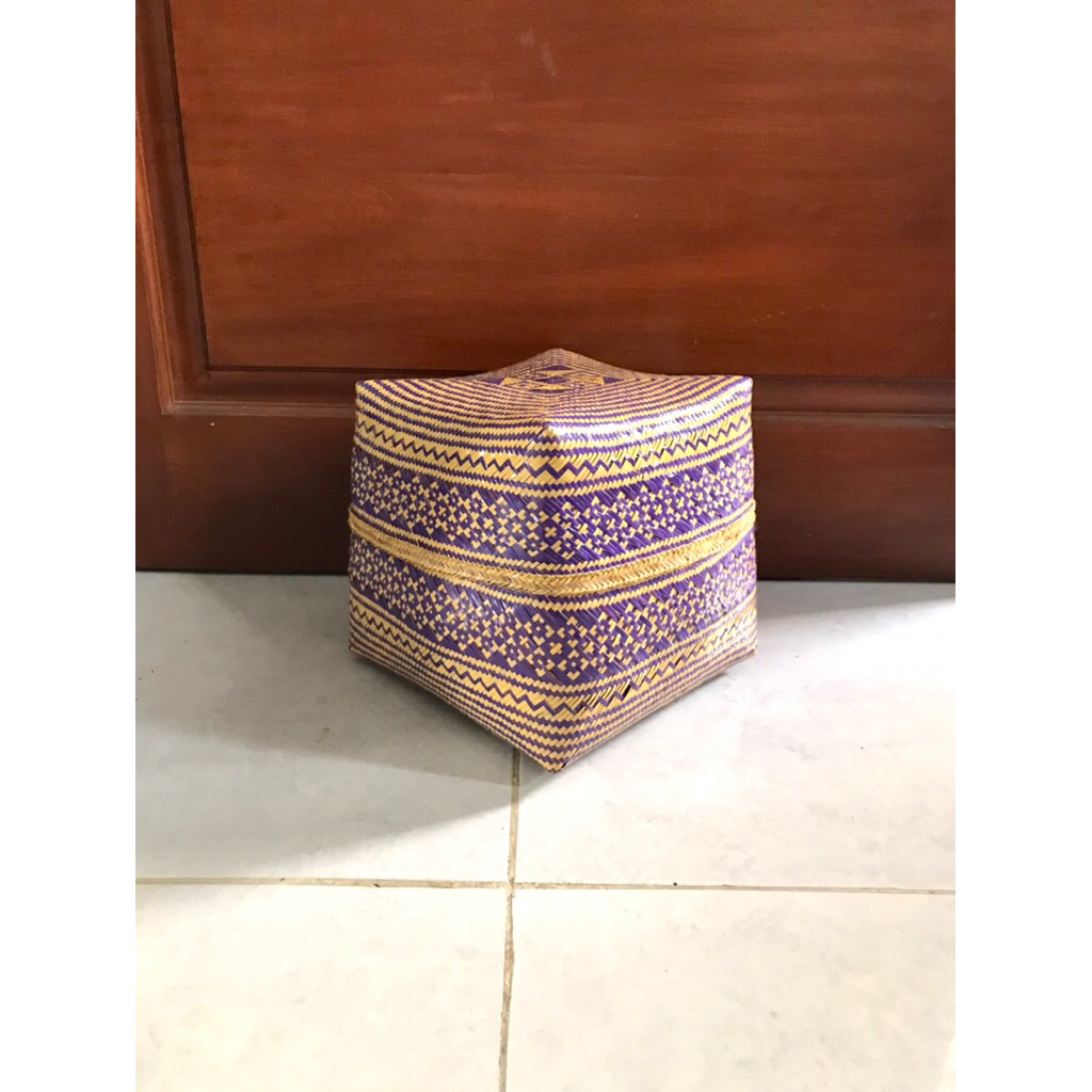 Keben Bangli kulit bambu 25cm