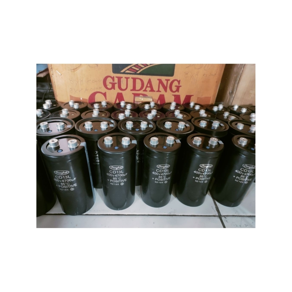 Elko jumbo capasitor Elco kapasitor original 400volt 4700uf 400v 4700uf T=15cm D=6cm Original