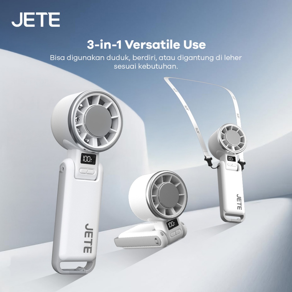 pengiriman cepat Kipas Angin Portable JETE TF3 Portable Mini Turbo Fan Adjustable Cooler Kipas Angin