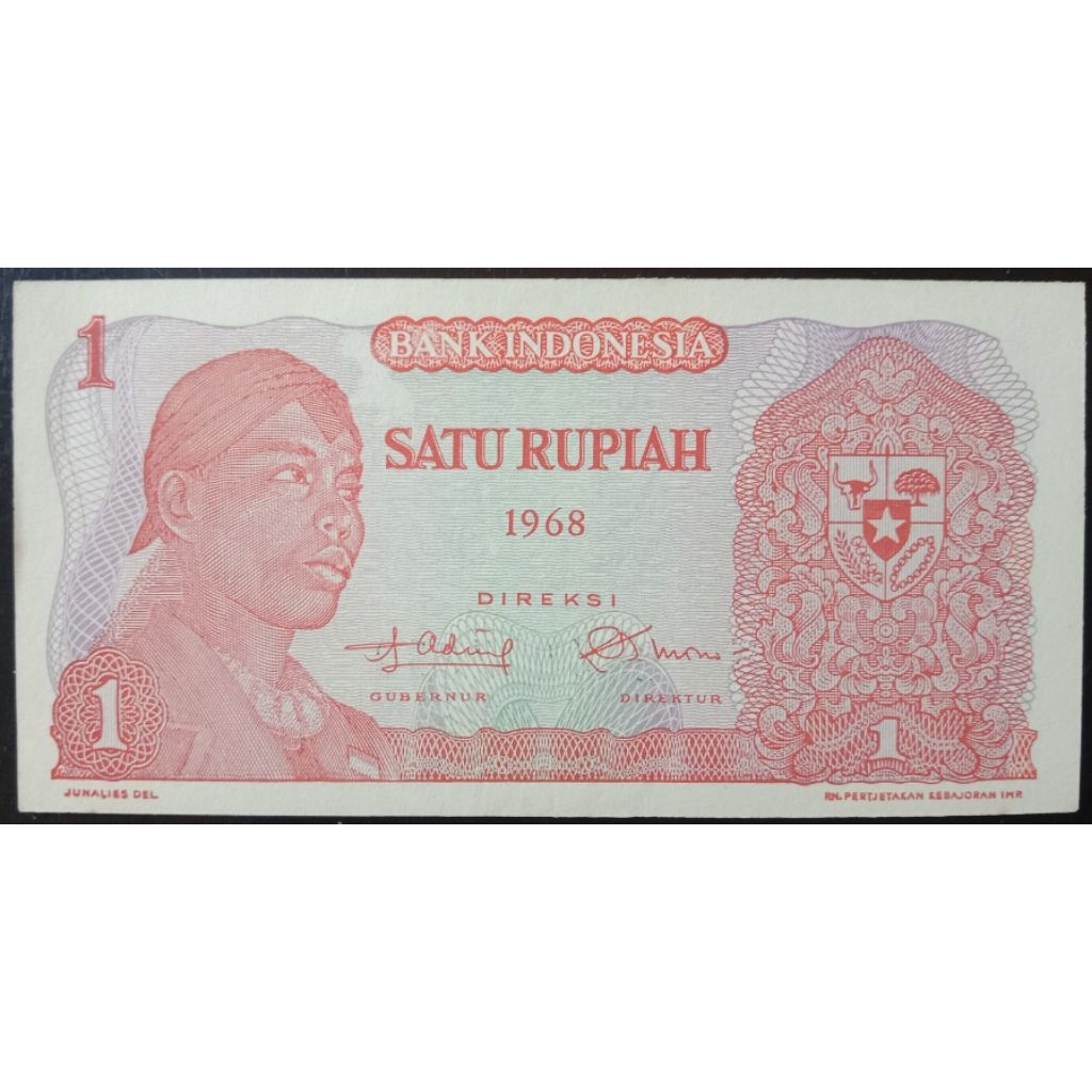 UANGKUNO 1 RUPIAH SUDIRMAN THN 1968