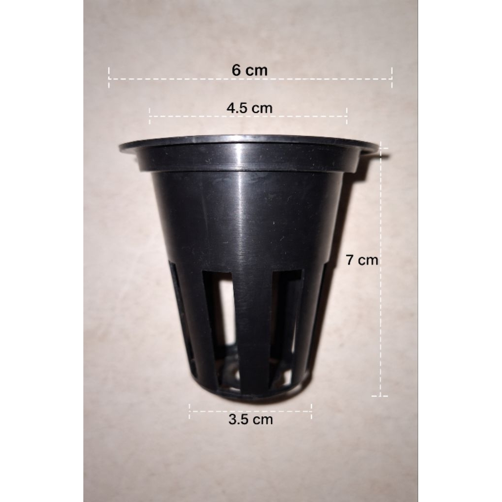 Netpot Hidroponik / Net Pot Multidiameter Aquaponik Hitam Agnis / Pot Mini Tanaman Air