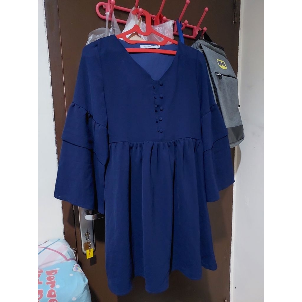 Dress lengan panjang dress wanita dress korea