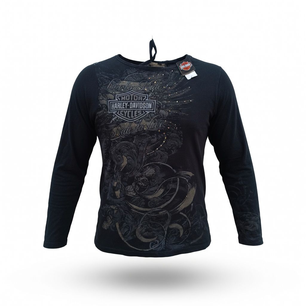 kaos longsleeve backless harley davidson bekas/second/pl/preloved