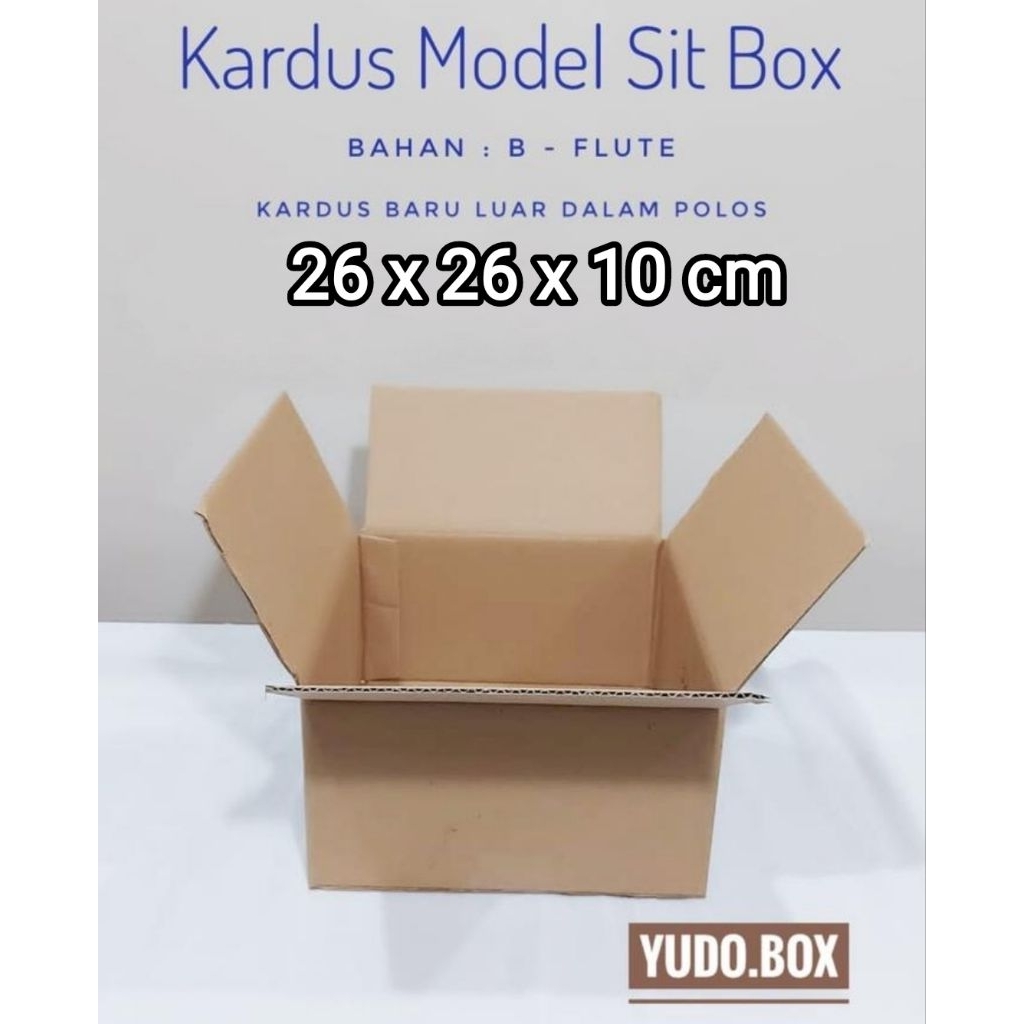 kardus karton ukuran.26x26x10 cm model box Indomie ( singgel wall )