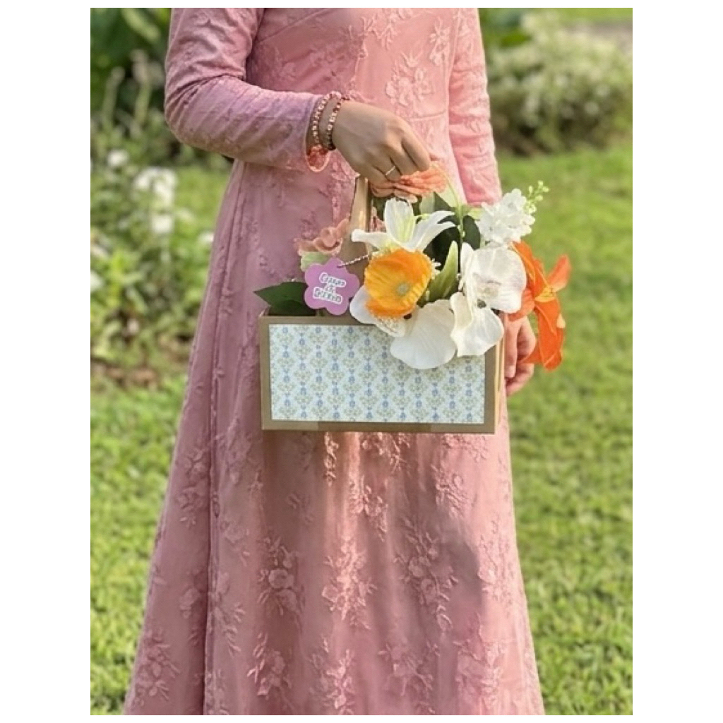 Poppy Artificial Flower Gift box/Kotak Kado/Flower box/Bloom box/Kado bunga/Flower Box Arrangement