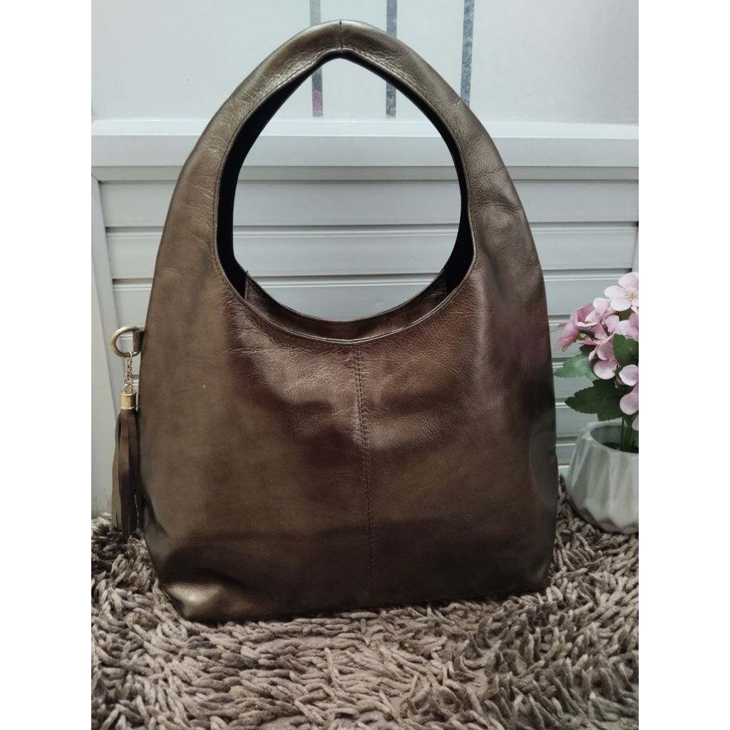 tas wanita kulit sapi asli hobo