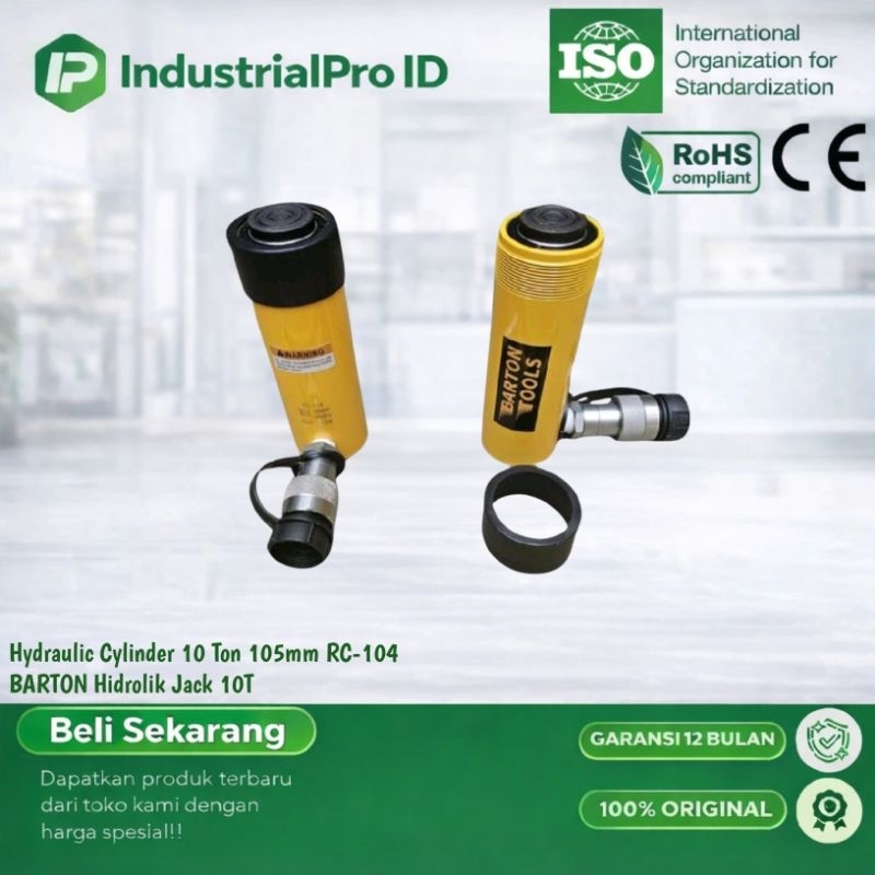 Hydraulic Cylinder 10 Ton 105mm RC-104 BARTON Hidrolik Jack 10T