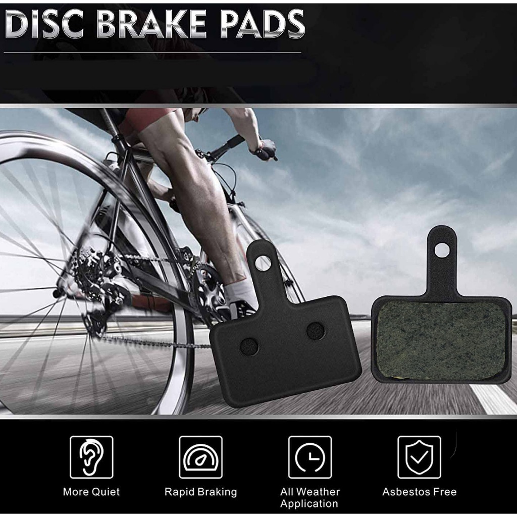 Brake Pads Rem Sepeda MTB Shimano M445 M355 M395 SZ911 Hitam Kampas Rem Sepeda Gunung Disc Brake Pad