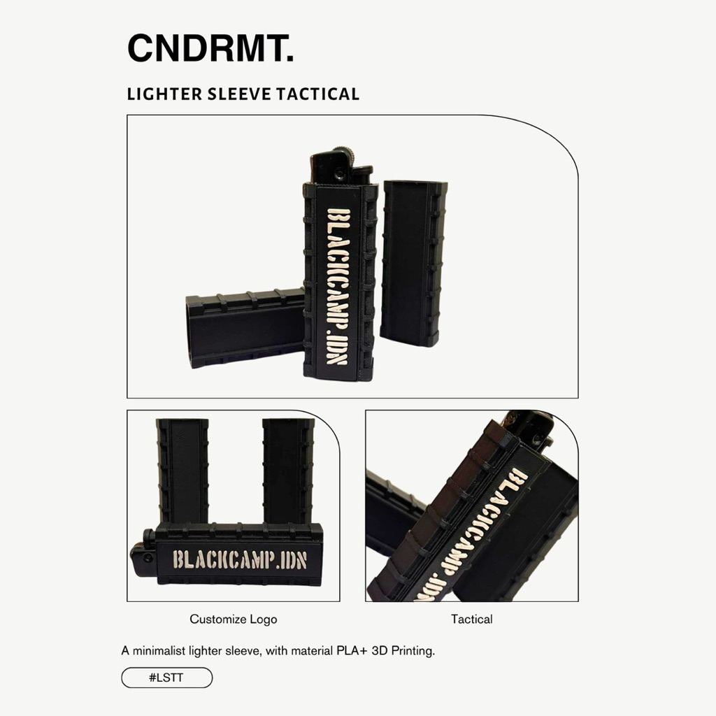 Cover Korek Api Cricket Tactical Custom Nama / Logo
